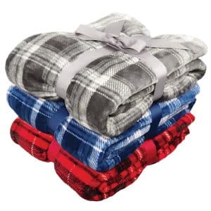 Custom Flannel Plush Plaid Blanket