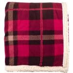 Custom Lambswool Microsherpa Plaid Throw Blanket - 1