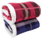 Custom Lambswool Microsherpa Plaid Throw Blanket