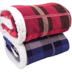 Custom Lambswool Microsherpa Plaid Throw Blanket